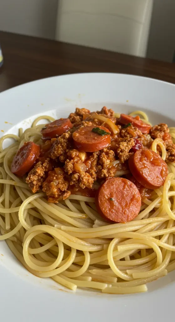 Makaron z chorizo bez wieprzowiny – szybki i zdrowy obiad