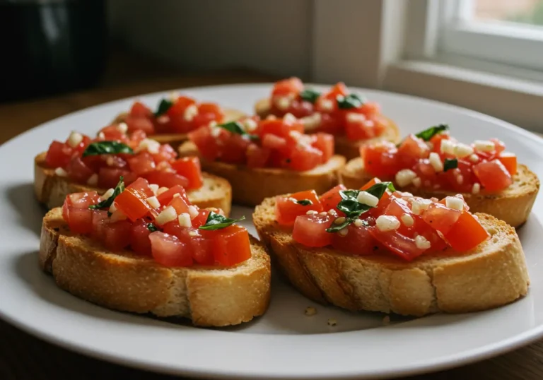 bruschetta przepis – grzanki z pomidorami, bazylią i oliwą